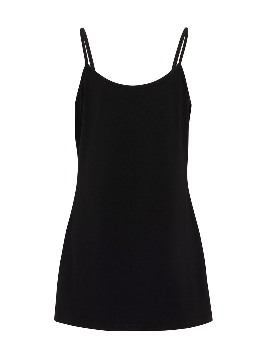 Tilly Jersey Strappy Vest - Black