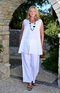 Connie Linen Trouser - White