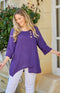 Fiona Viscose/Linen Top - Purple