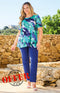 Marie (Robell) Cotton Mix Trouser - French Navy