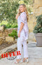 Marie (Robell) Cotton Mix Trouser - White